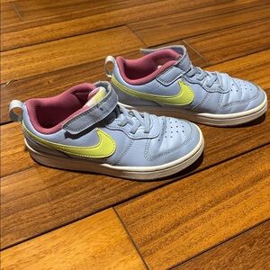 Nike Kids' Light Blue and Lime Sneakers